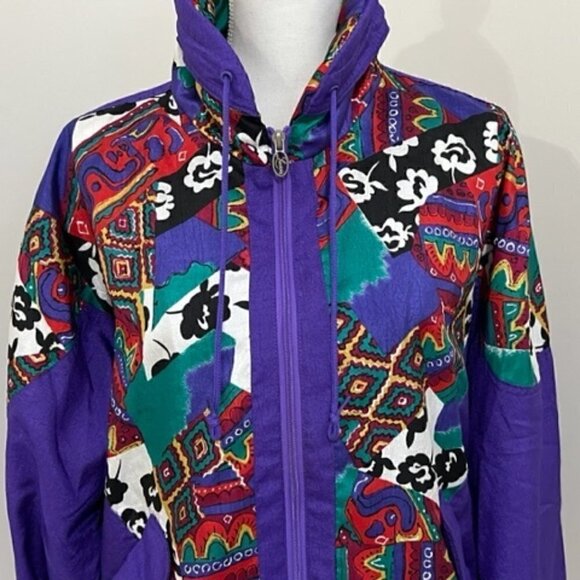 Vintage Lavon Full Zip Purple Windbreaker Jacket - Picture 2 of 5
